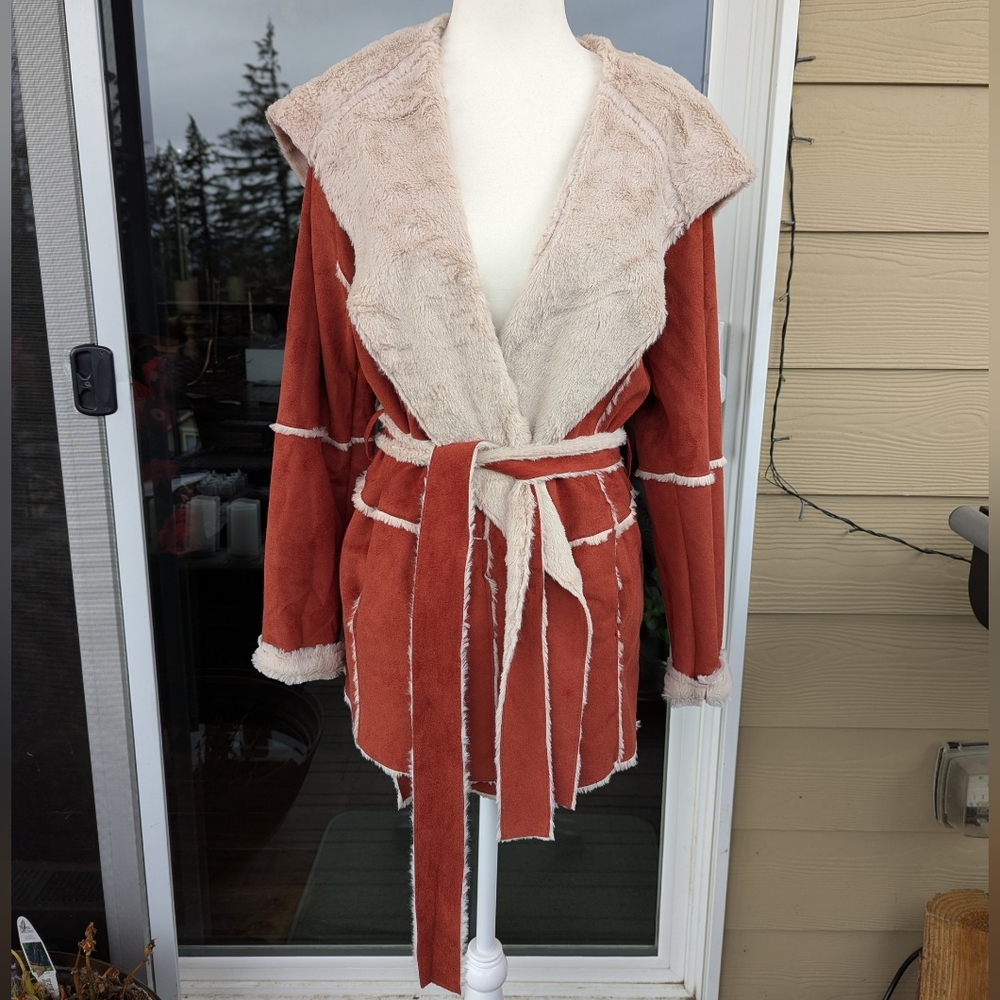 Fur wrap cardigan